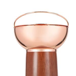 Brûleur d'encens Bakhoor en métal et bois doré rose de luxe avec un design de couvercle moderne Décoration d'intérieur arabe du Moyen-Orient Cadeau - Product Image 5