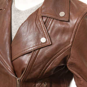 แจ็คเก็ตหนังซาตินแขนยาวแฟชั่นสำหรับผู้หญิงปี 2026 คุณภาพสูง ระบายอากาศได้ดี รับทำโลโก้ตามสั่ง MOQ ต่ำ สำหรับฤดูใบไม้ร่วง - Product Image 5