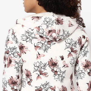 Sweat à capuche uni de couleur unie pour femmes vente en gros de sweat à capuche en coton matériel personnalisé pour femmes - Product Image 6