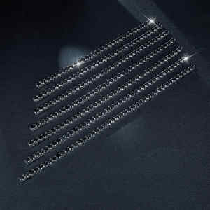 Pulsera de tenis de diamante de moissanita negra moderna de alta calidad Diamante glamoroso inspirado en chapado en oro - Product Image 3