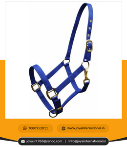 Licol de cheval occidental en nylon à trois plis avec matériel en laiton licou en cuir de taille d'épi portable personnalisé et personnalisé - Product Image 3