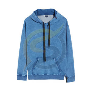 เสื้อมีฮู้ดสำหรับผู้ชายเสื้อมีฮู้ดผ้าคอตตอนย้อมสีเป็นกรดสำหรับผู้ชายยอมรับโลโก้ที่กำหนดเองได้ - Product Image 6