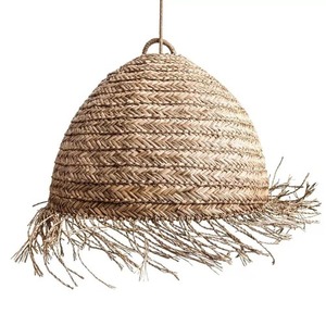 Belle lumière pendante Selene Seagrass tissée à la main en rotin naturel éclairage côtier pour salle à manger cuisine chambre espace de vie - Product Image 1