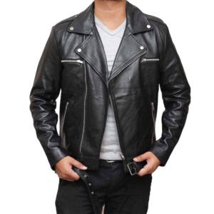 Tendencias OEM-chaqueta de cuero de estilo motero para hombre, personalizada, hecha a mano - Product Image 1