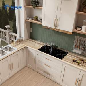 ท็อปเคาน์เตอร์ไม้กระถินเทศแบบติดขอบ 25x1.5x98 นิ้ว สำหรับเคาน์เตอร์ครัวแบบดั้งเดิม - ผลิตในเวียดนาม ขายส่ง - Product Image 5