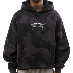 Sudadera con Capucha y Cremallera para Hombre, Corte Holgado, con Logotipo Personalizado, Estampado Puff, Tela de Algodón, Estilo Urbano - Product Image 1