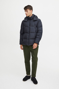 2025 nouveauté hommes avertir hiver brillant matelassé doudoune coupe-vent rembourré épais noir à capuche bulle rembourré veste - Product Image 3