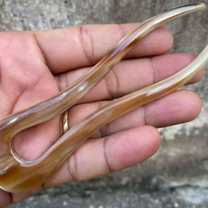 กิ๊บติดผมทำจากเขาควายขัดเงาสำหรับผู้หญิง ไม้จัดแต่งทรงผมจากเขาควาย อุปกรณ์เสริมจากธรรมชาติ - Product Image 1