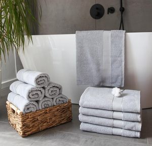 Juego de toallas de baño personalizables de 4 piezas de algodón absorbente suave para uso doméstico logotipo personalizado al por mayor para hoteles y gimnasios - Product Image 5