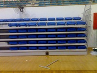 JY-769 Gradas Retráctiles Profesionales, Sistema de Asientos Telescópicos para Gimnasios Escolares y Universitarios
