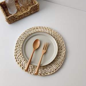 Manteles individuales de jacinto de agua tejidos de estilo clásico, accesorios elegantes para mesa de comedor - Product Image 3