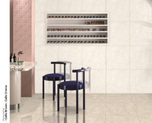 Azulejos de Porcelana Vitrificada Pulida con Aspecto de Mármol de 600x600 mm, Color Marrón Callis, Acabado Brillante, Grado Superior, Azulejos para Pared y Piso de 2x2 Pies - Product Image 2