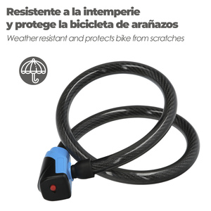 Cavo per Bicicletta con Chiave Piatta 18 mm x 100 cm - Product Image 3