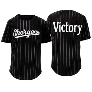 Custom Sublimation Logo Print Breathable Baseball & Softball Uniform Set Shirt Strip Wear - Product Image 2