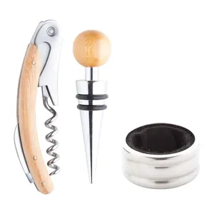 Set Vino Personalizzato in Bambù Abruzzo - Eleganti Cavatappi e Apribottiglie Gadget - Product Image 3