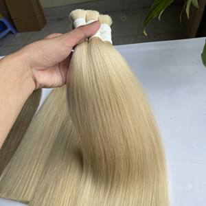 Vente en gros 100% cheveux indiens bruts, en vrac, fournisseurs de cheveux non traités, paquets vierges en vrac, Extension de cheveux humains doublement tirés - Product Image 2