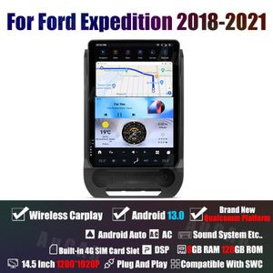 Aucar 14,5 pulgadas última Android 13 Radio de coche navegación GPS para <span class=keywords><strong>Ford</strong></span> <span class=keywords><strong>Expedition</strong></span> 2018-2021 REPRODUCTOR DE DVD estéreo Multimedia Unidad Principal - Product Image 4