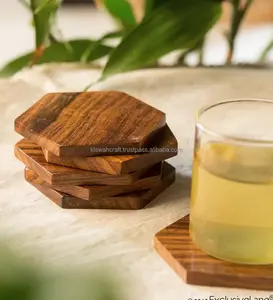 2025 Custom Logo Wooden <b>Marble</b> <b>Coasters</b> Elegant Classic Design KISWAH CRAFT Home Restaurant Use Table Mats Wholesale Carton - Product Image 3