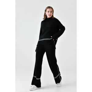 Ensemble de tricot deux pièces composé d'un pull oversize et d'un pantalon taille haute - Product Image 5