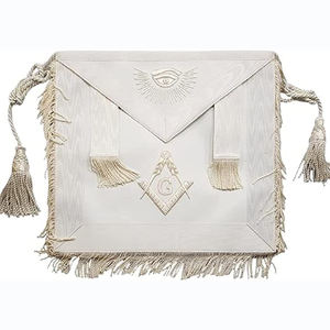 Masonic Regalia Delantal con bordado hecho a mano Regalia Bag Masonic Regalia Craft Mm Delantal Collar de oficial - Product Image 1