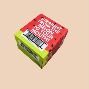 Caja de papel corrugado de colores mezclados plegable cuadrada OEM para bebidas, alimentos, embalaje, contenedor de jugo ranurado para bebidas de Vietnam - Product Image 1