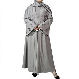 Abaya musulmane pour femmes pour l'Aïd avec robe intérieure, cardigan orné de diamants, robe Jalabiya, nouveau style, abayas de Dubaï, kaftan, design 2026 - Product Image 1