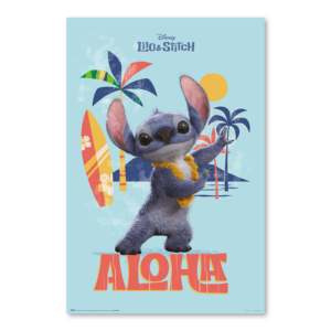 For Disney Lilo & Stitch Live Action Movie <b>Poster</b> 'Aloha' Wall Art Made of Paper - Product Image 3