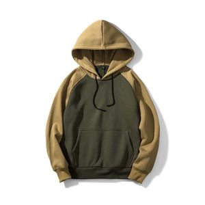 Sweat-shirt à capuche pour homme en coton 100% uni, surdimensionné, chaud, en polaire, imperméable et respirant pour l'automne - Product Image 1