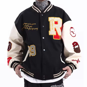 Top Trending Stand Collar Canvas High Street Varsity Hooded Jacket High Quality Breathable Customizable Colors Front <b>Winter</b> - Product Image 1