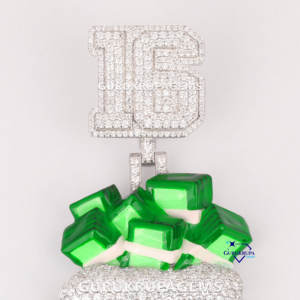 Personnalisé Unique Design Vvs Lab Grown Diamant Glacé Pendentif Style Hip Hop 925 Bijoux En Argent Pour Hommes - Product Image 2