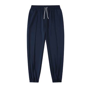 Pantalones deportivos para correr para gimnasio para hombre, pantalones deportivos informales con bolsillos laterales, patrón recto ligero teñido liso, estilo frontal plano - Product Image 1