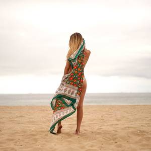 Pareo Bohemio de Algodón con Estampado a Mano, Pañuelo para la Cabeza, Ligero, Regalo de Verano para Ella o Él, Cumpleaños, Aniversario - Product Image 2