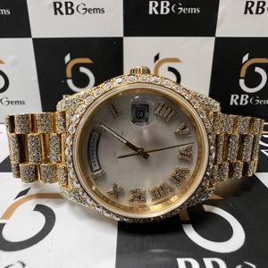 Reloj de Acero Inoxidable con Moissanita VVS, Movimiento Automático ETA, Lujoso, Hecho a Mano, Completamente Cubierto de Diamantes, Estilo Hip Hop, Unisex - Product Image 6