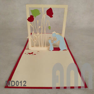 การ์ดอวยพรวันเกิดแบบป๊อปอัพ3D การ์ดดอกไม้พร้อมซอง - Product Image 3