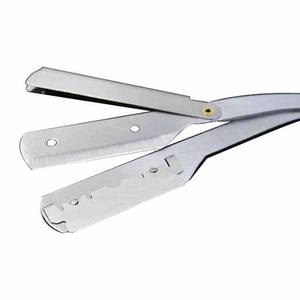 Maquinilla de afeitar de peluquero de borde recto de primera calidad, maquinillas de afeitar manuales, afeitadora de peluquero con mango de acero inoxidable con diseño personalizado - Product Image 4