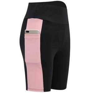 Mallas de Yoga de cintura alta personalizadas para mujer, pantalones cortos elásticos de correr rápido para gimnasio, Fitness con bolsillo de malla para levantar piernas - Product Image 4