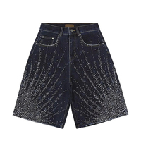 Shorts de Mezclilla Vintage de Alta Calidad y Estilo para Hombre, Diseño Personalizado 2025, Cinturón Transpirable de Nailon/Algodón, Cristal Ligero