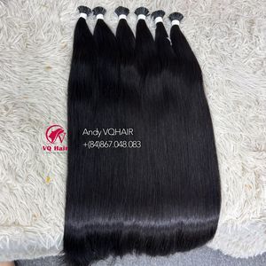 Extensions de cheveux humains vierges alignés sur les cuticules Micro Links Extensions de cheveux Cabello Humuno I Bouclés et ondulés droits - Product Image 3