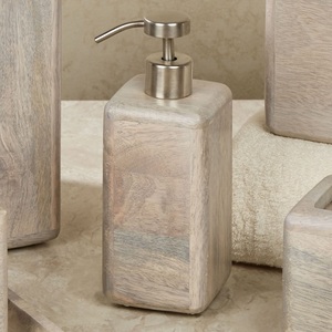 Super Offer Wooden Shampoo Dispenser Bathroom Accessories for Decoration Luxury Bathroom Set for Home or Hotel Use - Product Image 4