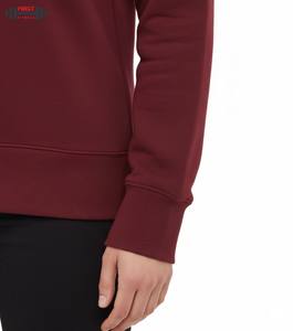 Sweat-shirt décontracté surdimensionné pour femme avec manches longues, impression de lettres et logo streetwear sur le devant, en molleton de coton d'hiver - Product Image 5