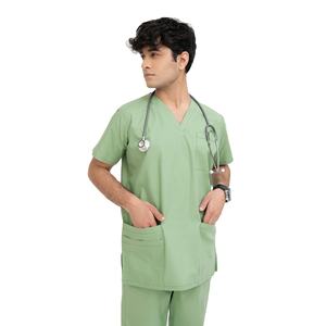 Haut de blouse médicale pour homme, fabrication OEM, usage quotidien en hôpital et clinique, uniforme professionnel, haut de blouse personnalisé pour homme - Product Image 1