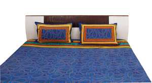 Design de luxe personnalisé roi microfibre coton motif Sanganeri imprimé pur coton double main bloc drap de lit vente en gros - Product Image 3