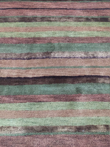 100% laine pile tapis rouille Multy rayure soie moderne tufté tapis indien avec lavage multicolore taille personnalisée pour l'espace au sol de la maison - Product Image 3