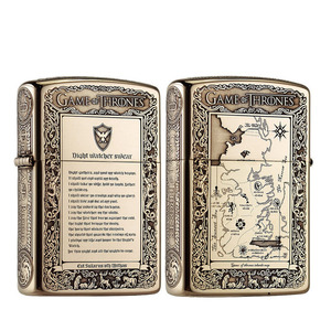 Briquet à kérosène en laiton, 16 trous coupe-vent, roue à silex, vintage, gravé, rechargeable, en métal, logo personnalisé, cadeau, vente en gros - Product Image 3