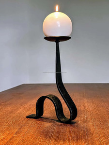 Metal Forged Candlestick <b>Black</b> <b>Candle</b> <b>Holder</b> S-type Wrought Iron Iron <b>Candle</b> Stand Snake Style Gift for the Home - Product Image 3