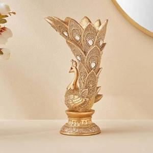 Designer Beautiful'' Peacock'' Metal <b>Vase</b> for Gifts Stylish Metal Flower <b>Vase</b> Unique Coastal for Festive Home Decor Nice Item - Product Image 1