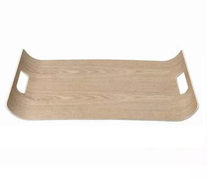 Bandeja de madera para servir en forma de rectángulo largo bandeja de desayuno en madera de mango duradero Plater de calidad premium elegante hotel en casa - Product Image 1