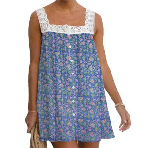 Robe en coton bohème de créateur, imprimé à la main en bloc indien, style artisanal, vêtements ethniques pour femmes, tenue de soirée d'été, mode indienne et pakistanaise - Product Image 1