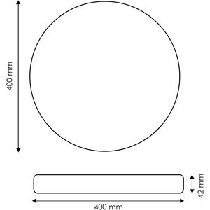 Plafoniera a LED dimmerabile LEDUNI 2700K-6500K CCT gamma di colori dal bianco freddo al Design circolare del corpo in PVC bianco caldo - Product Image 2