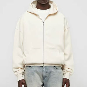 Sweats à capuche à fermeture éclair vierges lourds Sweat à capuche brodé personnalisé en molleton de coton de haute qualité Zip up basics coton mélangé - Product Image 6